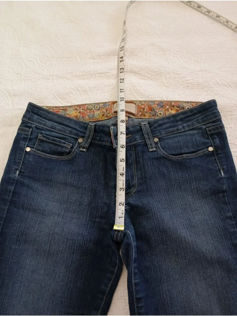 Paige Peg Skinny Jeans Size 27 Womens Dark Wash Stretch Denim USA